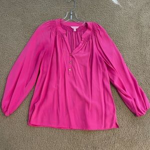 Hot pink Lilly Pulitzer Elsa blouse!